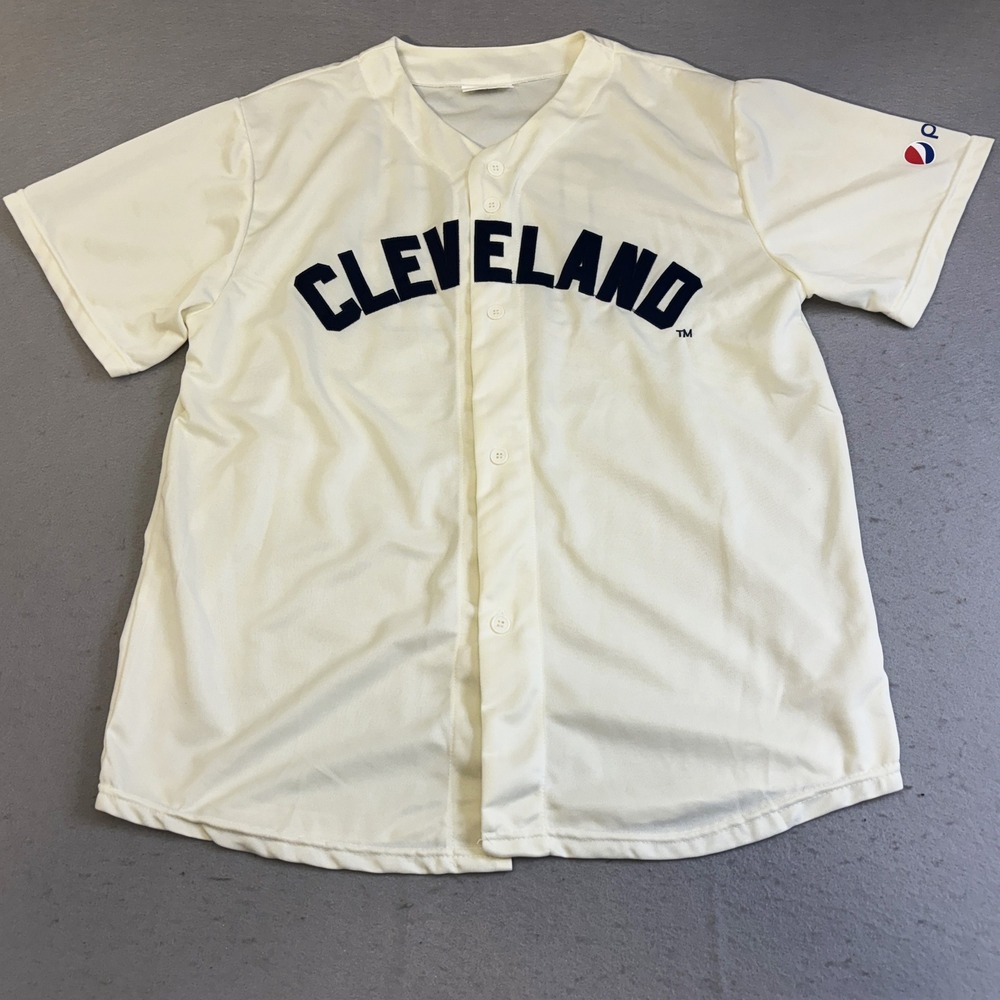 Cleveland Indians Baseball Jersey Match-Up XL Pepsi Cream Feller 19 Fan Apparel